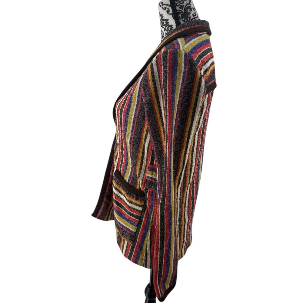 Anthropologie Akemi + Kin Mansoura Multicolor Striped Wrap Jacket (Missing Tie) - Picture 8 of 14